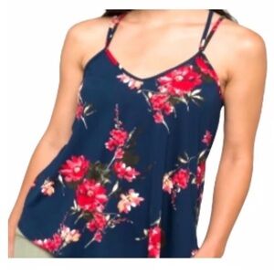 PAPERMOON Red Navy V-Neck Tank Top Size 1X
